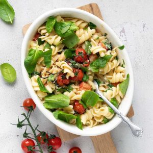 Pasta con queso feta